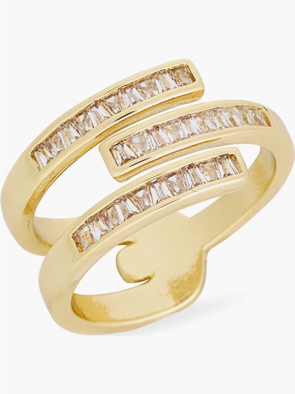 Nordstrom Baguette Cubic
Zirconia Bypass Ring
Size 7